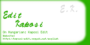 edit kaposi business card